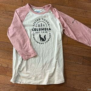Girls Columbia 3/4 length top
